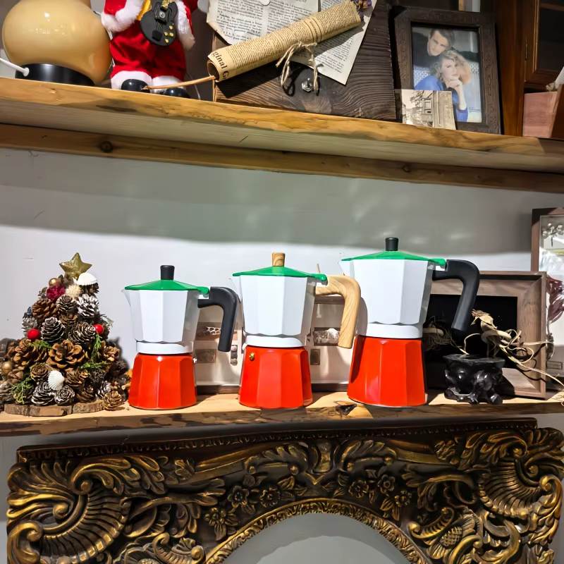 Ensemble de cafetières pour la maison : Machine à expresso compacte, Cafetière italienne Moka, Cafetière multifonction pour cuisinière, Ensemble de café à faire couler, C