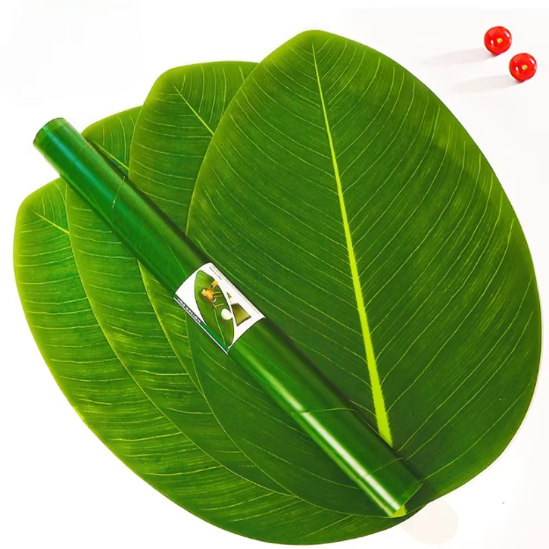 Napperon de beauté de plante verte simulée PEVA