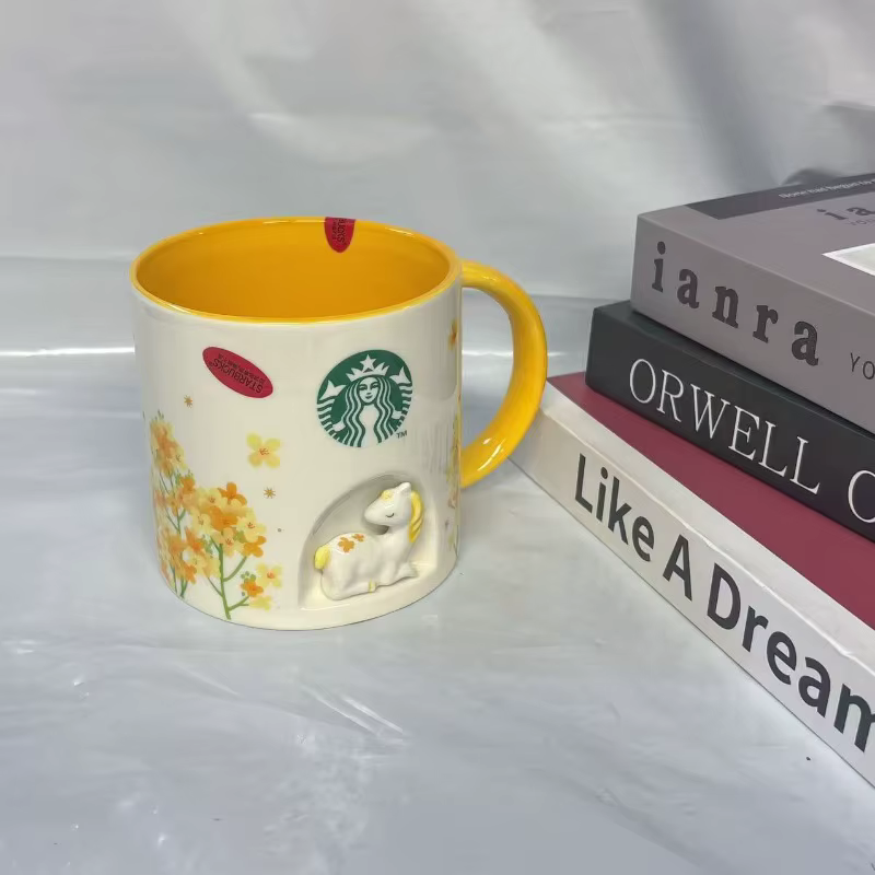  Mug en céramique Starbucks 355 ml avec figurine de poney 3D