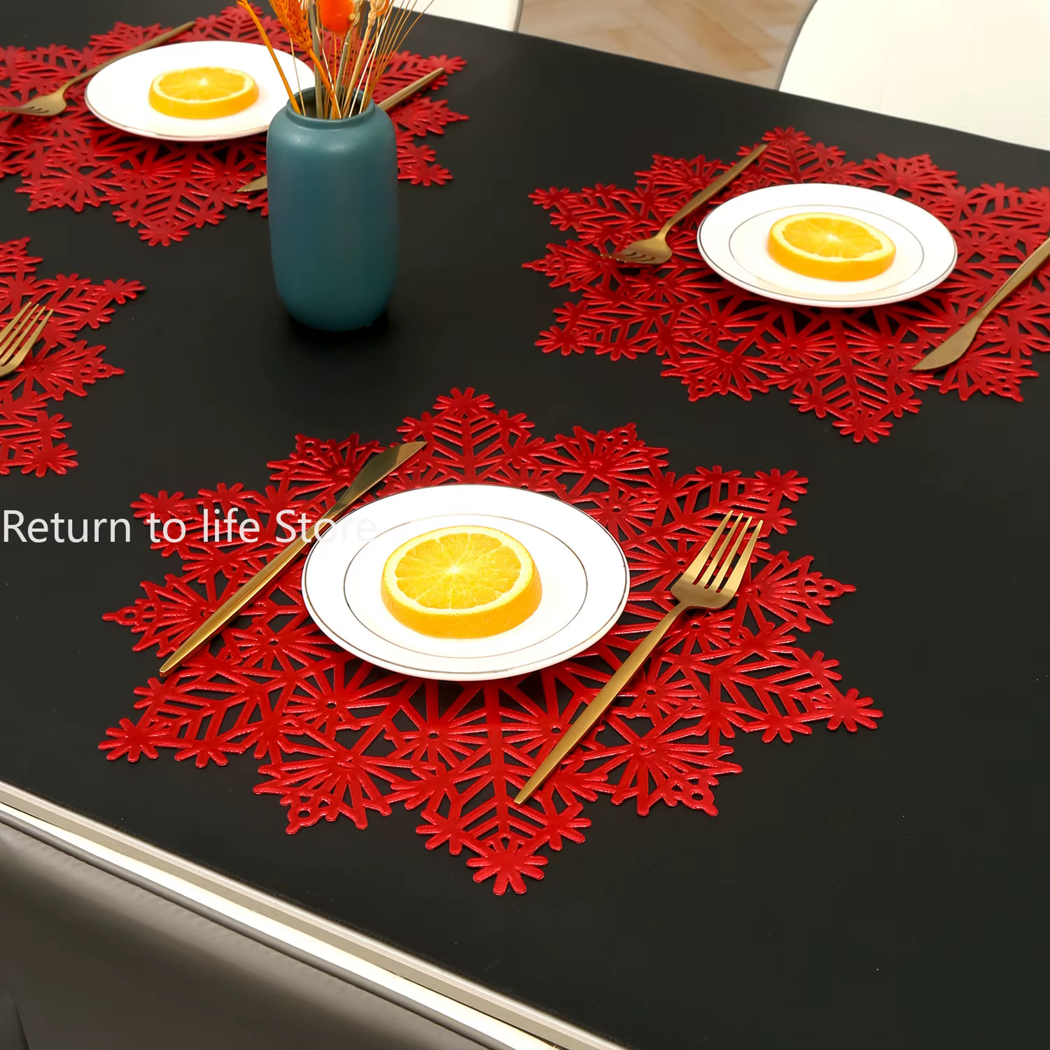 Sous-verre de tasse de flocon de neige de Noël