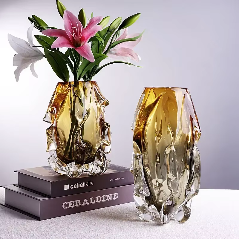 Vase d'art en verre de cristal de haute qualité