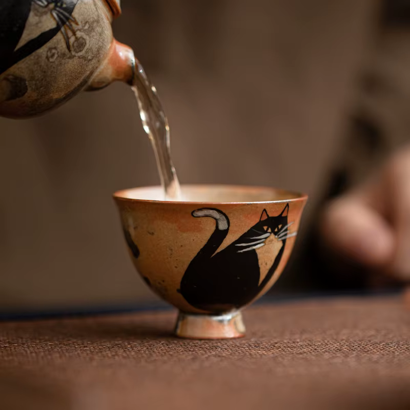 Tasse à thé japonaise rétro Vintage en céramique