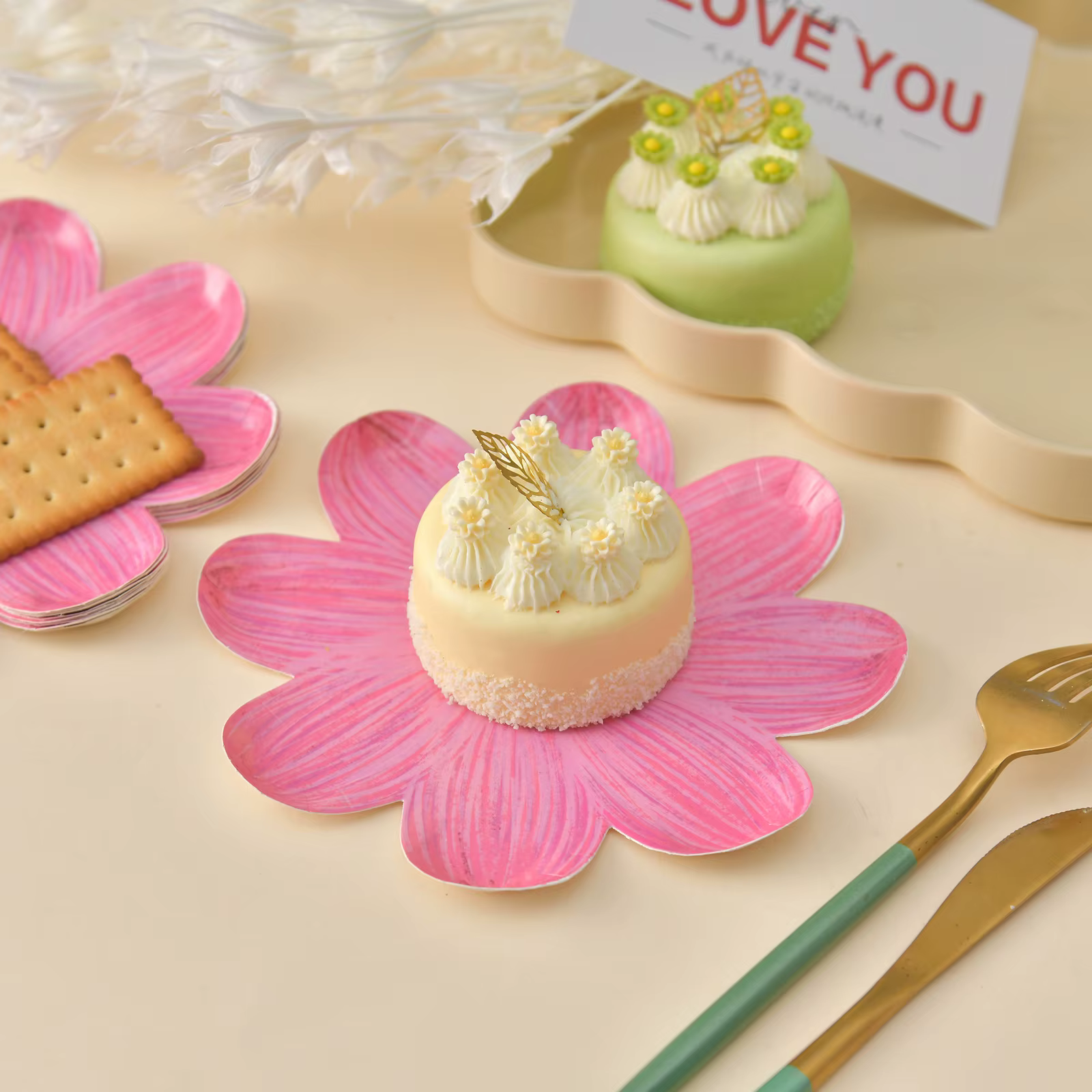 Assiette en papier marguerite jetable