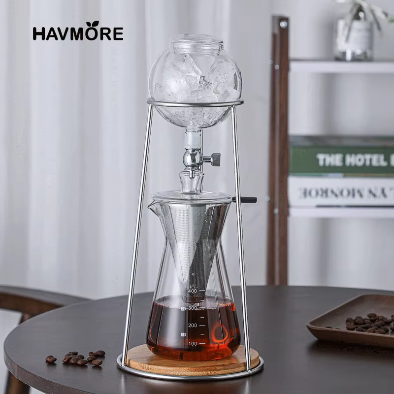 Cafetière froide manuelle en verre