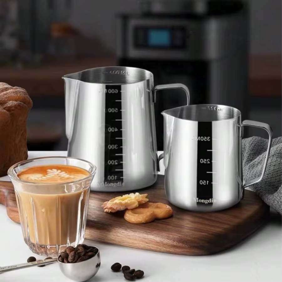 Tasse graduée en acier inoxydable pour café