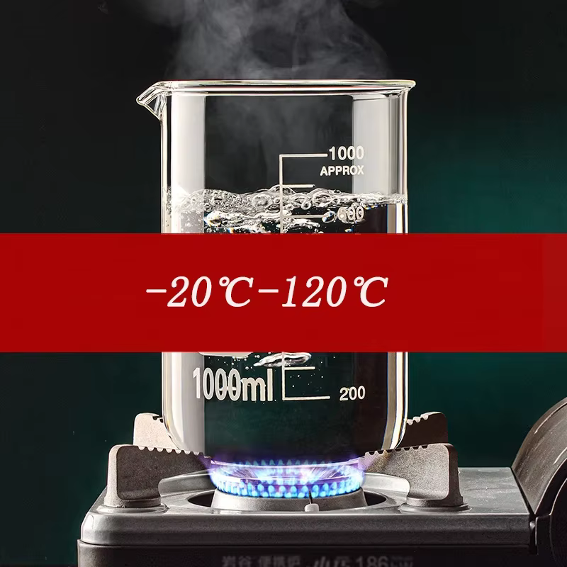 Tasse graduée en verre à haute teneur en borosilicate