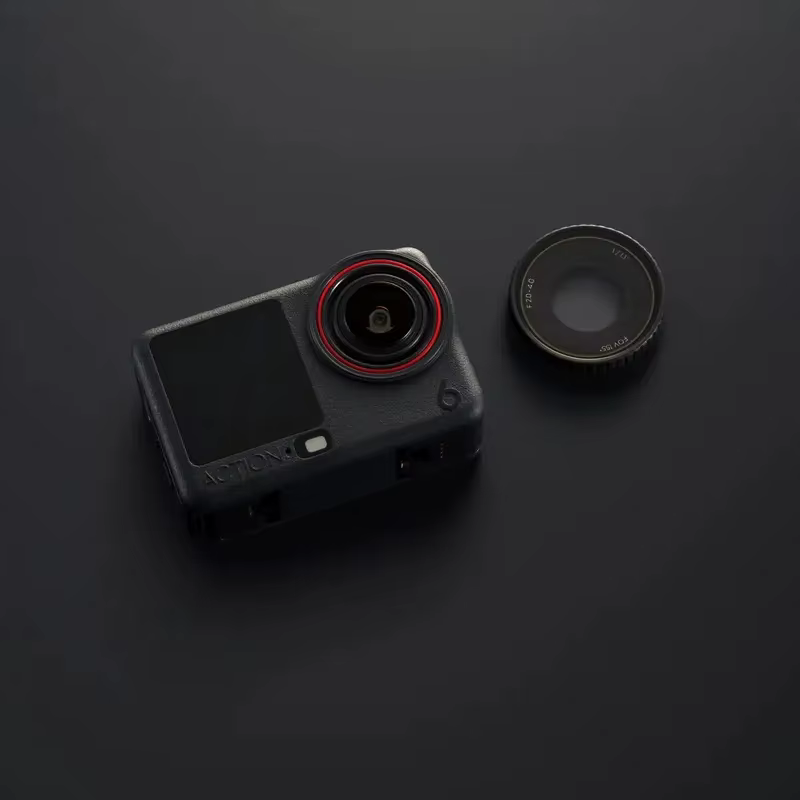 Couvercle d'objectif en verre DJI Osmo Action 6 fabriqué en verre haute résistance, ce couvercle résiste aux gouttes et aux rayures Original en stock