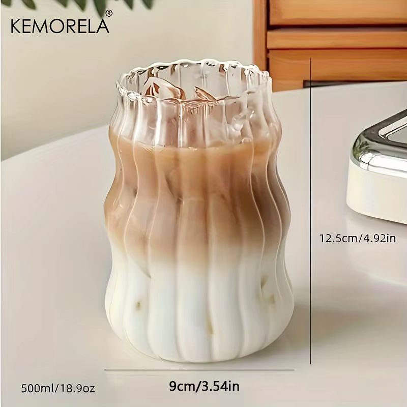 2/4/6 pièces INS tasse en verre résistant à la chaleur gobelet verres Transparent thé jus lait café