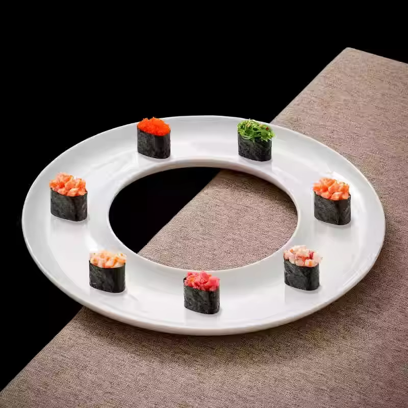 Assiette circulaire en céramique