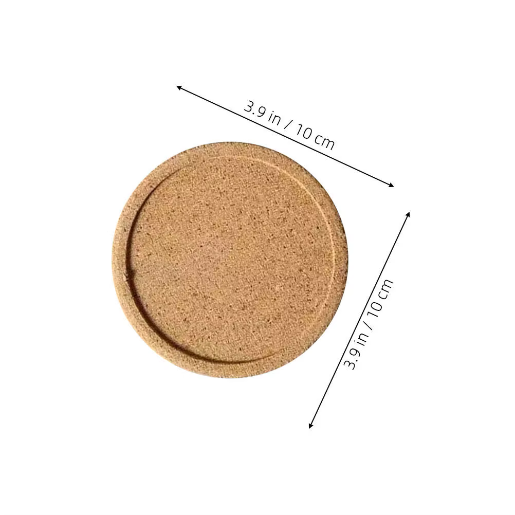 Lot de 4 dessous-de-verre ronds en liège de 10 cm – Tapis isolant pour boissons