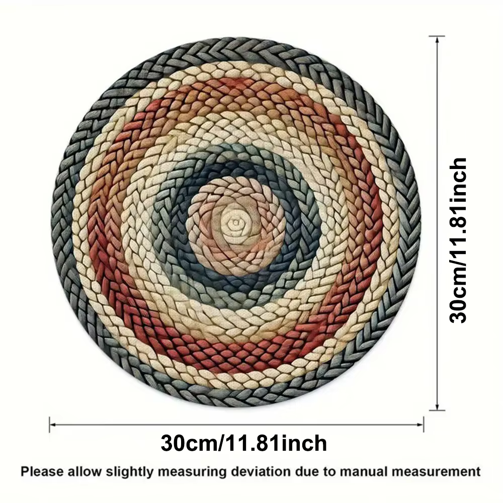 Napperon rond Beige rétro