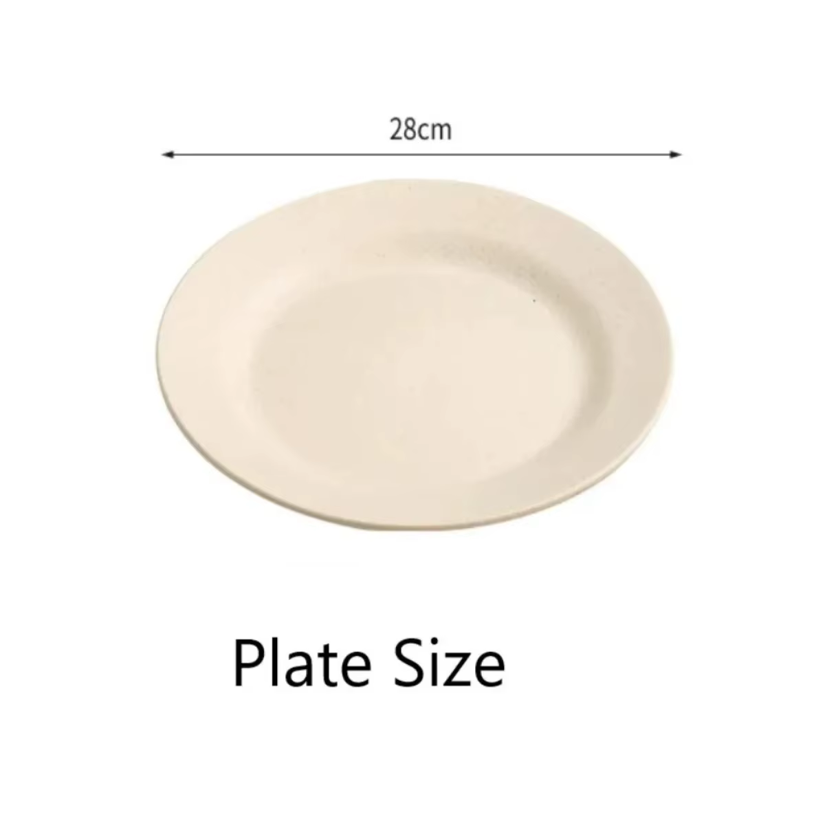 Lightweight Round Dinner Plates Reusable Unbreakable Steak Pizza Fruit