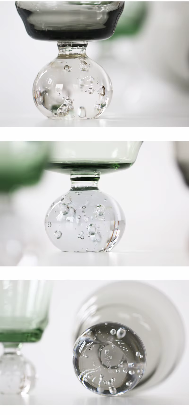 Gobelet à glace en verre de style vintage de luxe léger