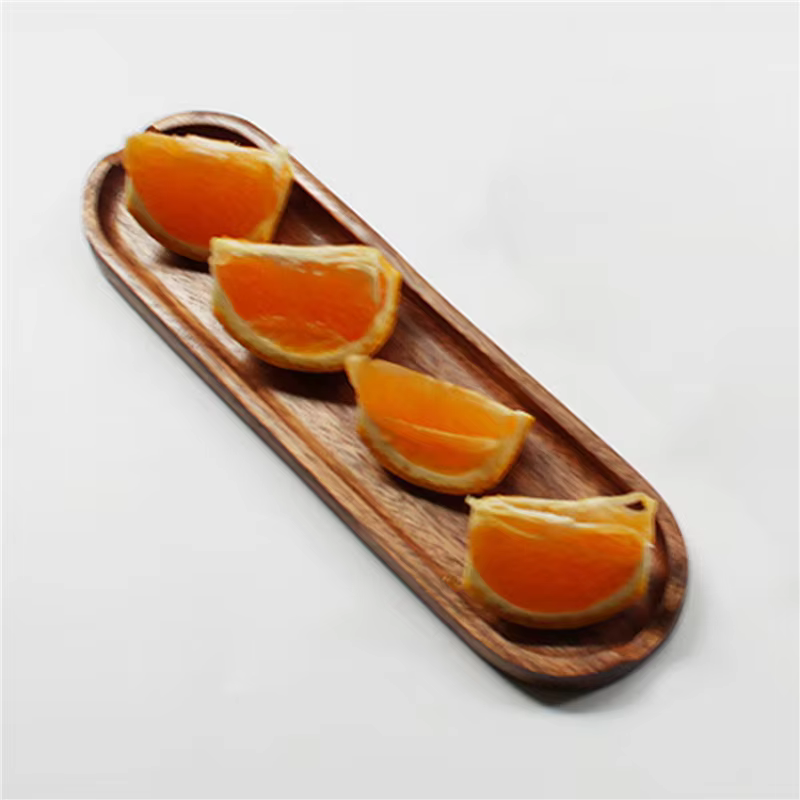 Assiette rectangulaire en bois de teck ABUN-3X