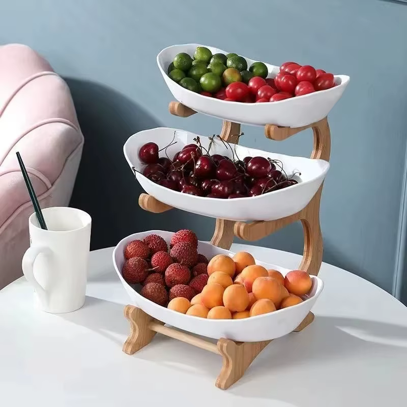 Assiette à fruits créative à 2/3 couches
