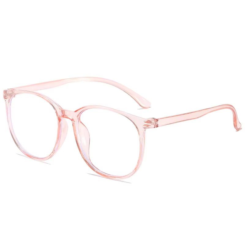 Lunettes d'ordinateur transparentes à grande monture pour femmes, rondes, Anti-lumière bleue, optique, lentille plate, Protection des yeux, lunettes unies
