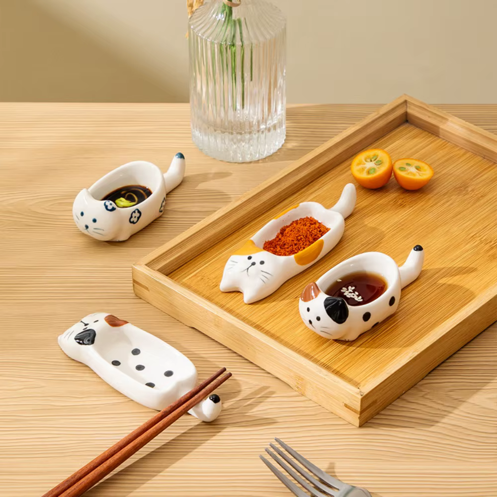 Assiette à trempette en céramique