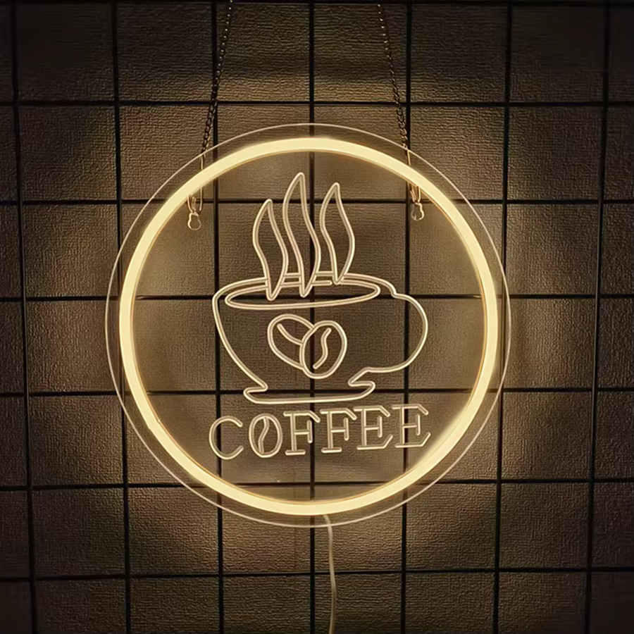 Enseignes au néon de la série café pour la décoration murale