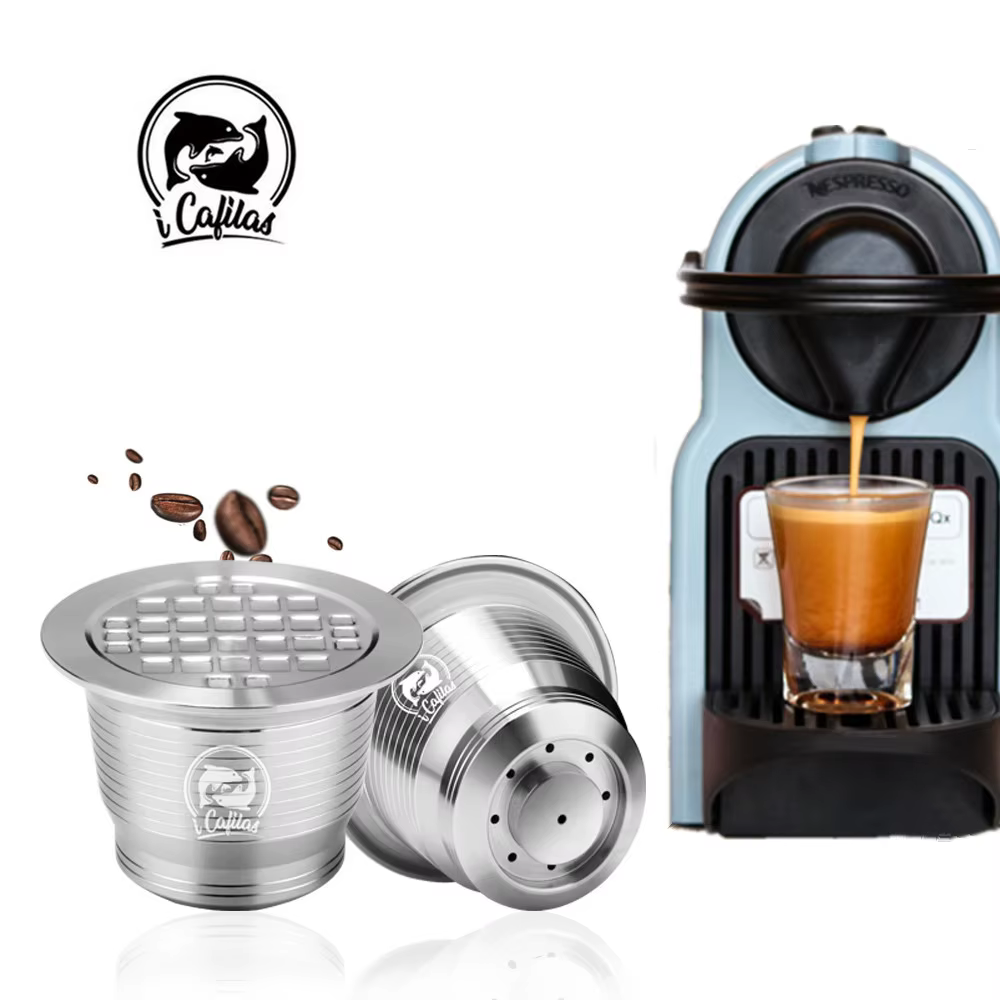 Filtre à café réutilisable ICafilas pour Machine Nespresso avec capsule en acier inoxydable pour Nospresso