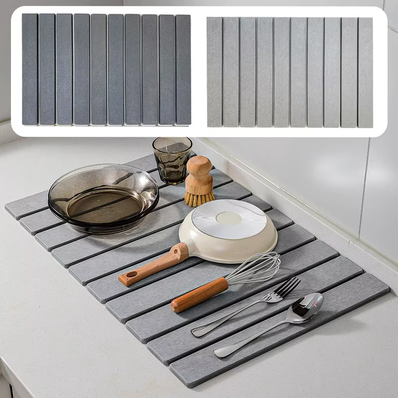 Tapis de séchage de cuisine pliable