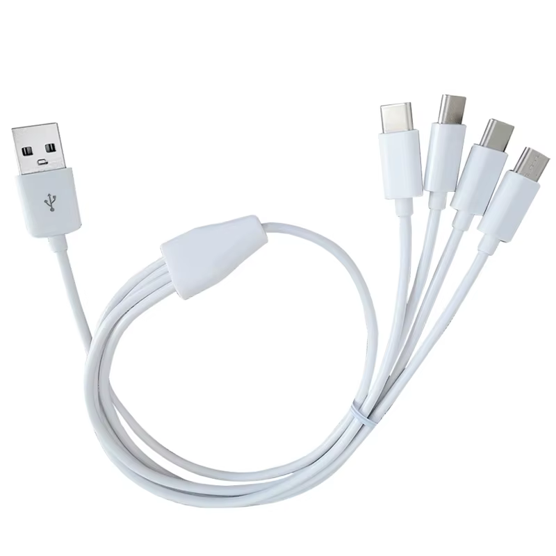 Multi 4 en 1 USB C Long Chargeur Câble Cordon De Charge Plusieurs Ports De Charge Câble Connecteur De Type C pour Téléphones Portables