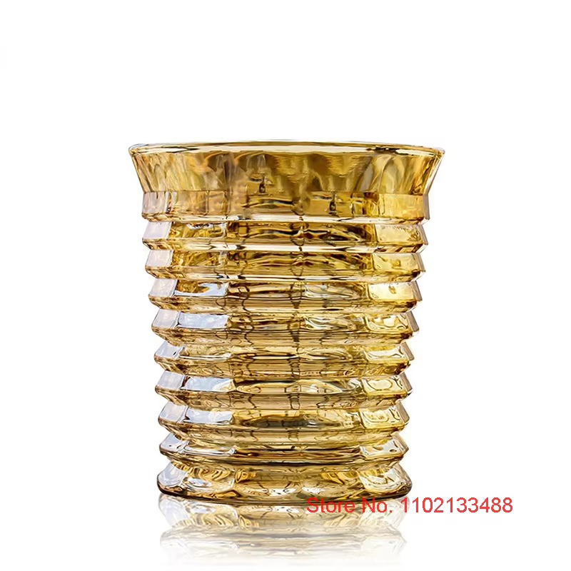 Verres à whisky en cristal doré pour la maison