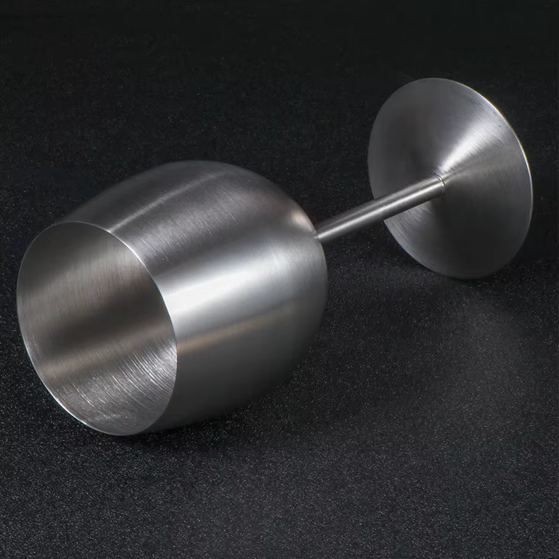 Verre à vin traditionnel en acier, gobelet à vin pour Bar en acier, 350/550ml