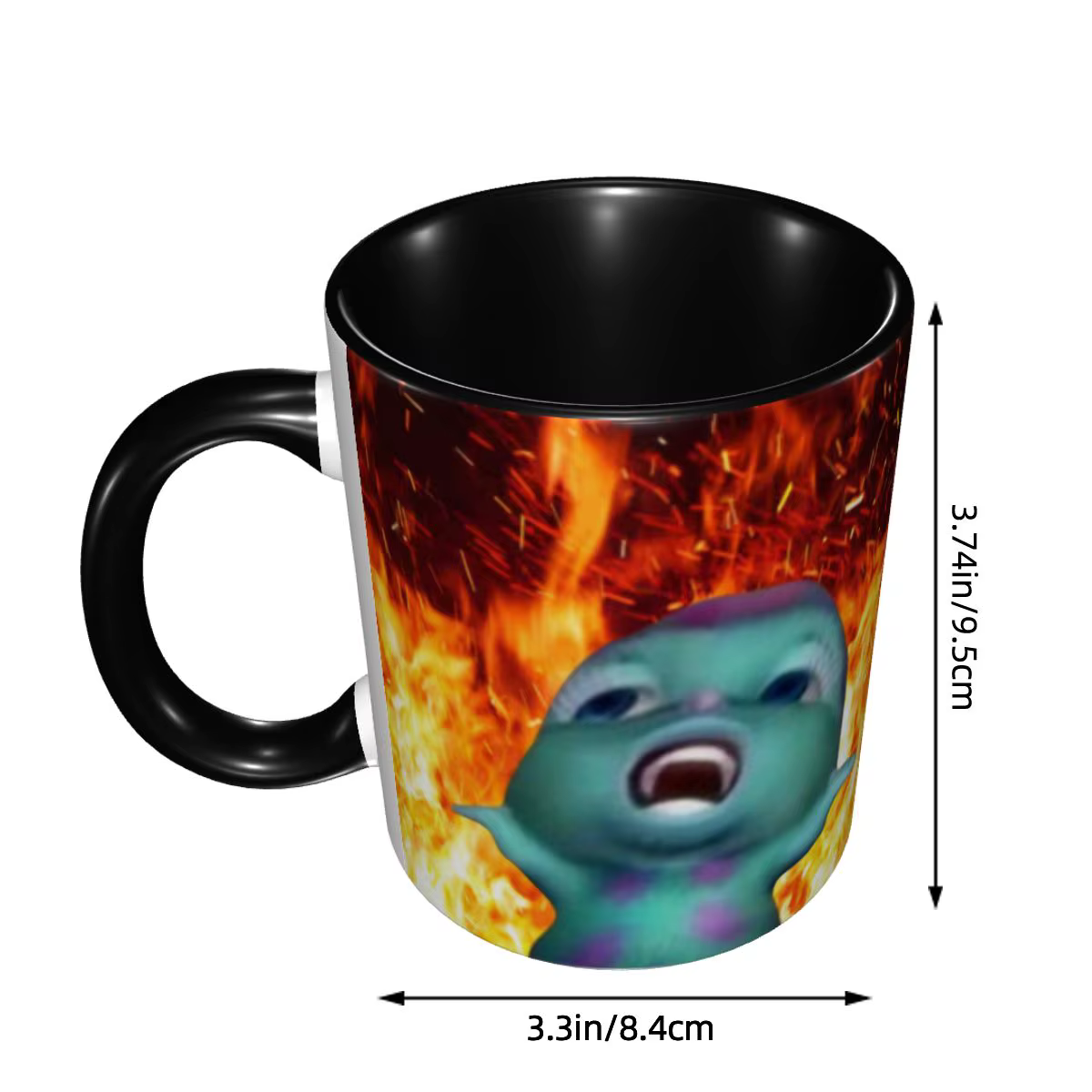 Bibble sur les tasses de feu personnalisées, bricolage, thé, lait, café