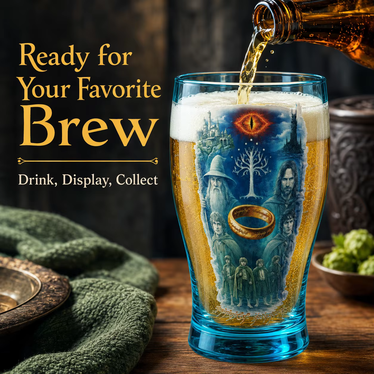 Verre à bière Le Seigneur des Anneaux Hobbit