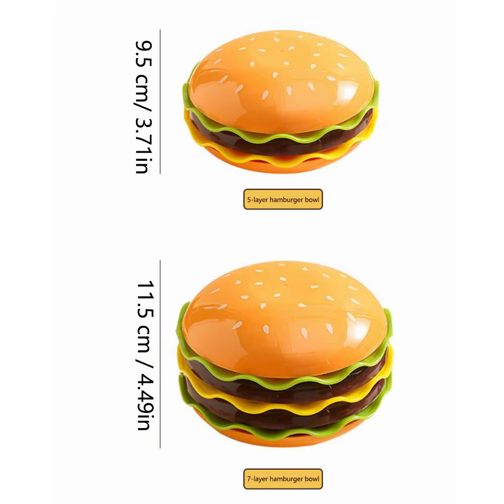 Ensemble d'assiettes à Hamburger empilables