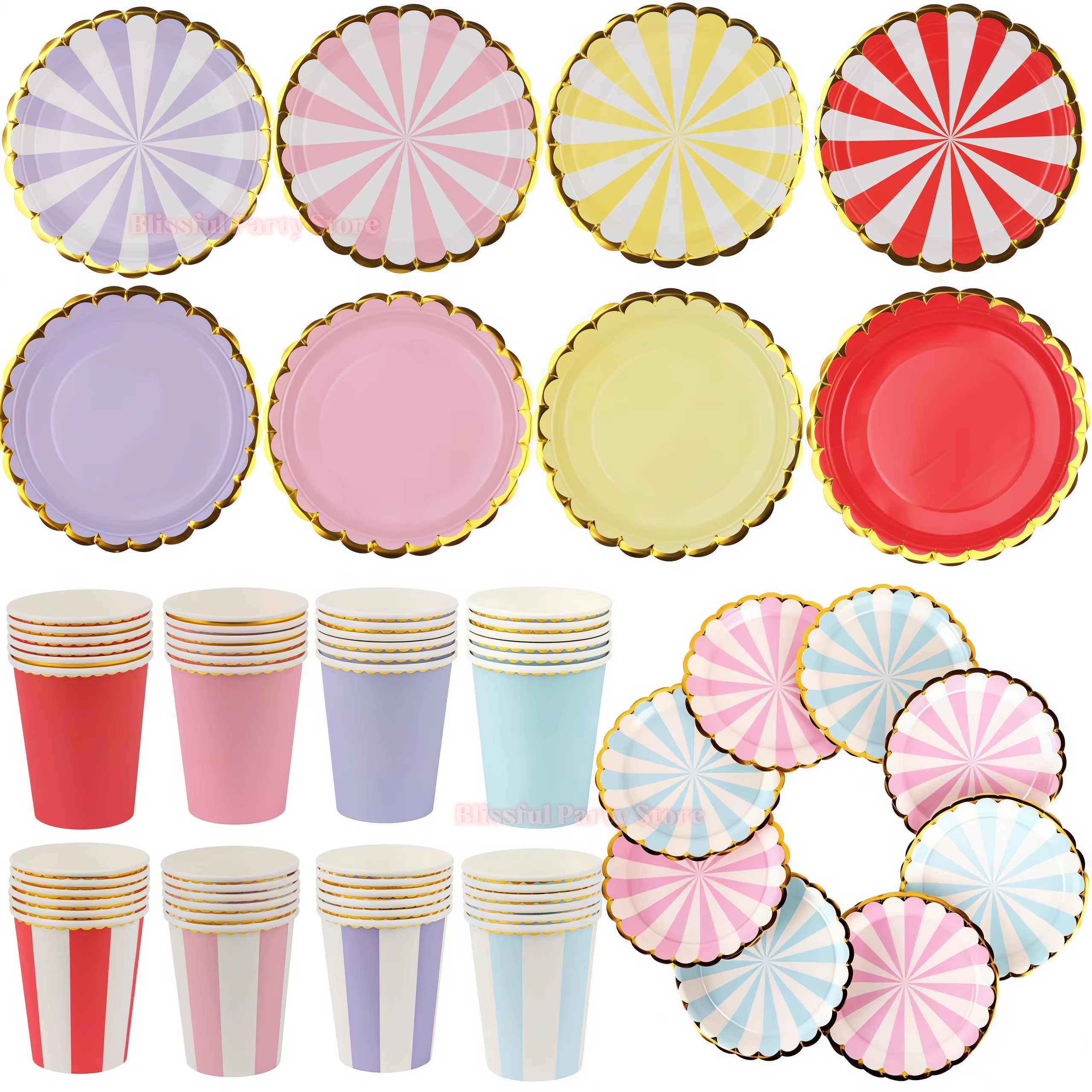 Assiettes en papier jetables pour fête