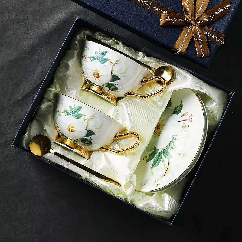 Sophia China-Tasses à café en céramique à motif européen