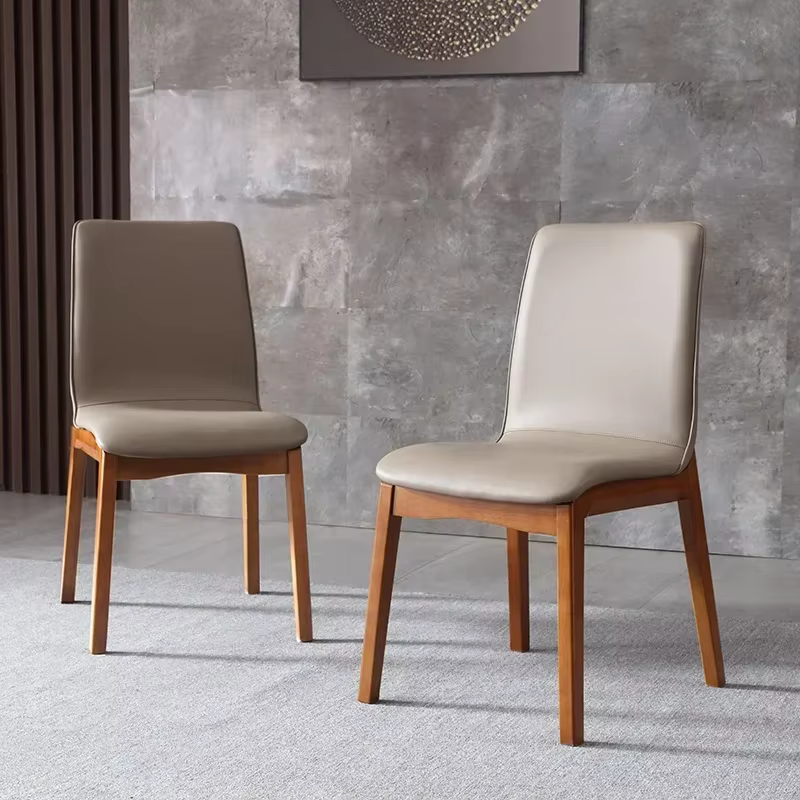 Chaise d'ordinateur ergonomique moderne avec cadre en bois massif, coussin à bloc souple, éponge de jeu élevée, meubles de salle à manger et de maison