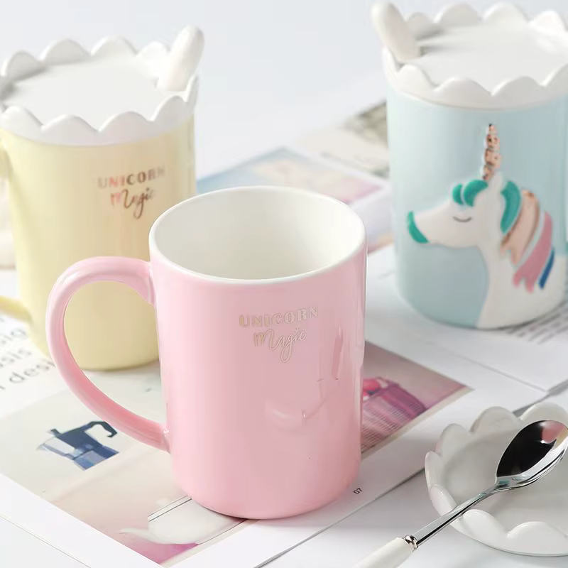Tasse à café nordique licorne