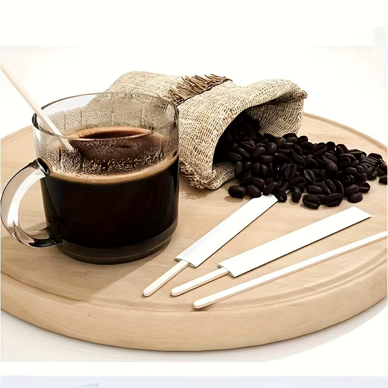 100 pièces bâtons de café remuer emballé unique agitateurs