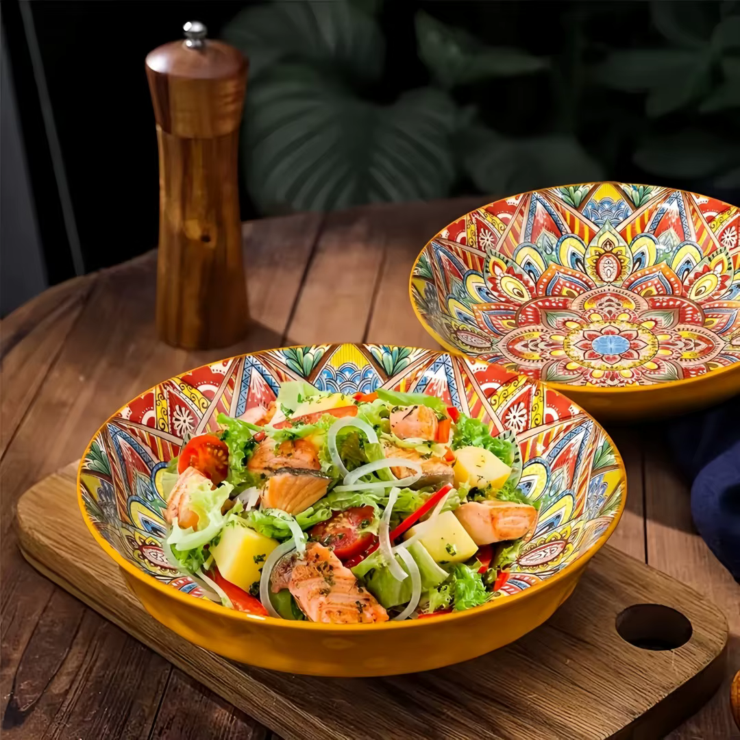 Assiettes en céramique Mandala Bohème