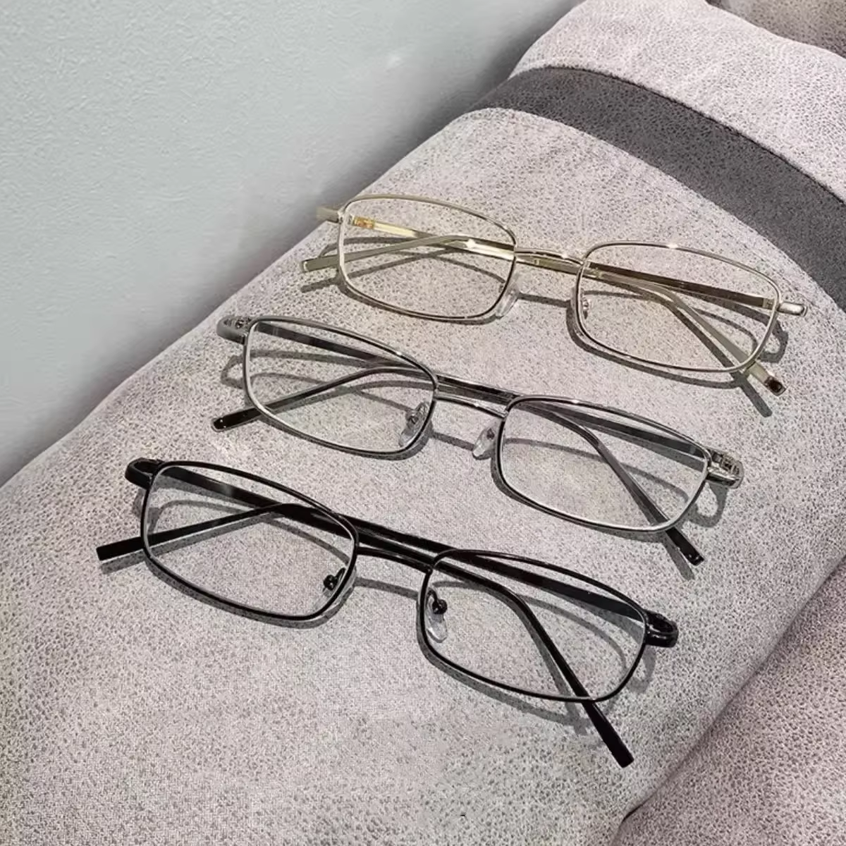 Y2K – lunettes Vintage à monture métallique, demi-monture sans lentille, Chic, décoration de fête Cosplay pour filles, lunettes de photographie en métal