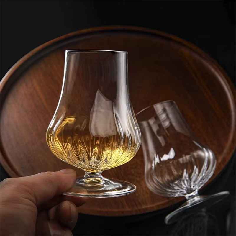 Italie marque Bormioli cristal whisky Copita nez verre flamme motif Cognac Brandy renifleur malt