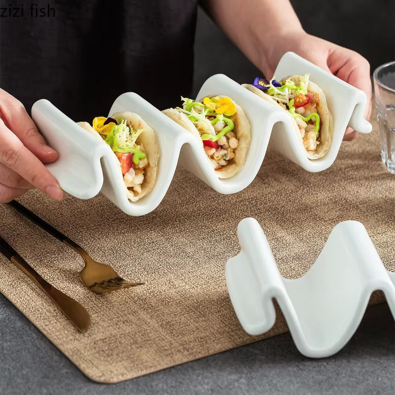 Assiette à collation en forme de vague