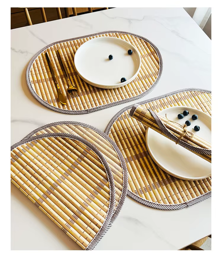 Napperons en bambou naturel