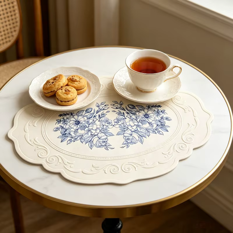 Set de table en silicone style européen rétro