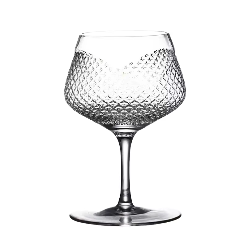 Gin and Tonic-Verre à Vin Gravé au Diamant