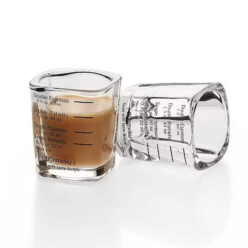 Verre de tasse à mesurer de torréfaction de once de café expresso 60 ml 1 pièces