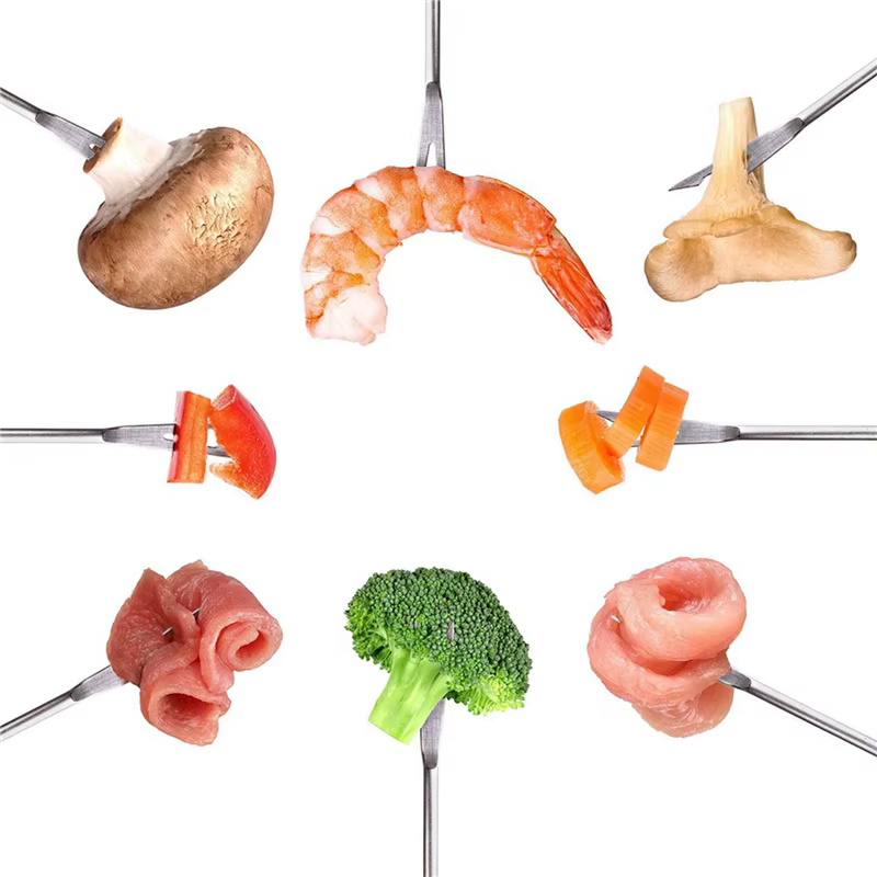 Paquet de 8 fourchettes à Fondue en acier inoxydable