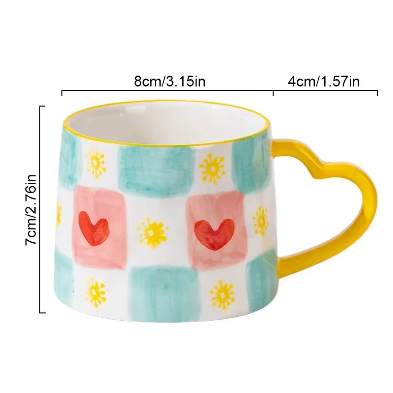 Tasse en céramique créative mignonne peinte à la main