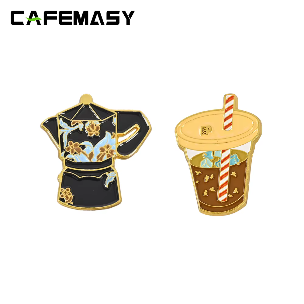 Jolies broches de café pour femmes et hommes