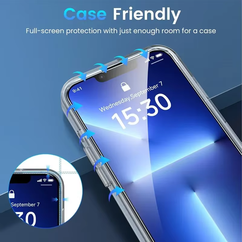 5 pièces verre trempé pour iPhone 15 13 11 12 14 Pro Max Mini protecteur d'écran pour IPhone 16 17 8 Plus X XR XS MAX verre de protection
