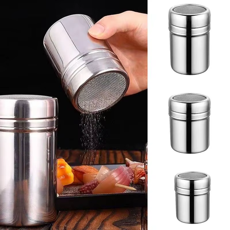 Shaker à chocolat en acier inoxydable