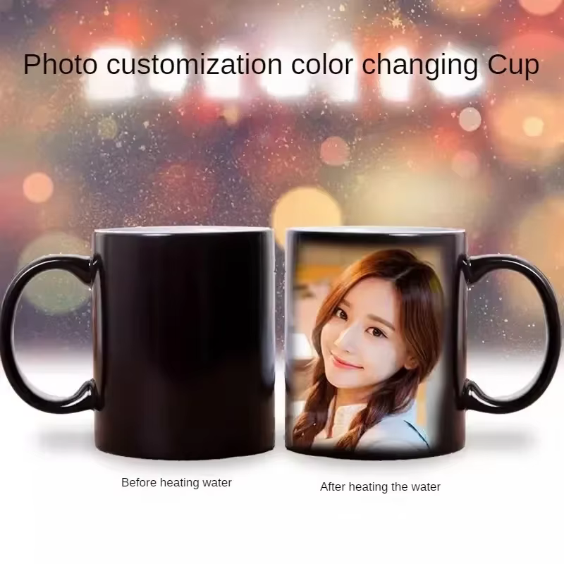 Tasse à Café Personnalisable avec Photo et Document Magique