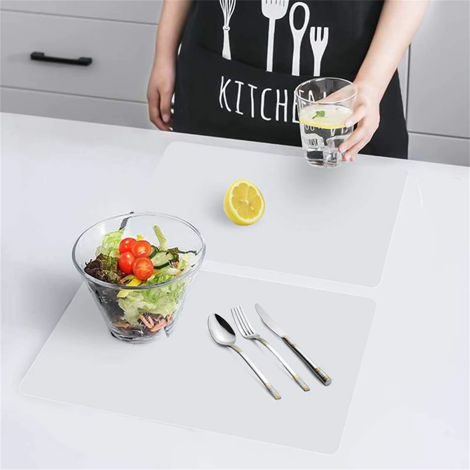 Napperons en plastique transparent